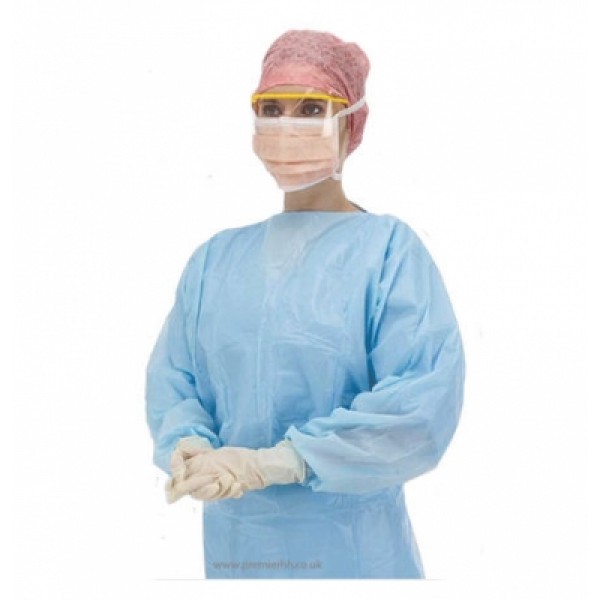 Premier Fluid Protection Thumb Loop Gown Blue (Box of 20) (5530)