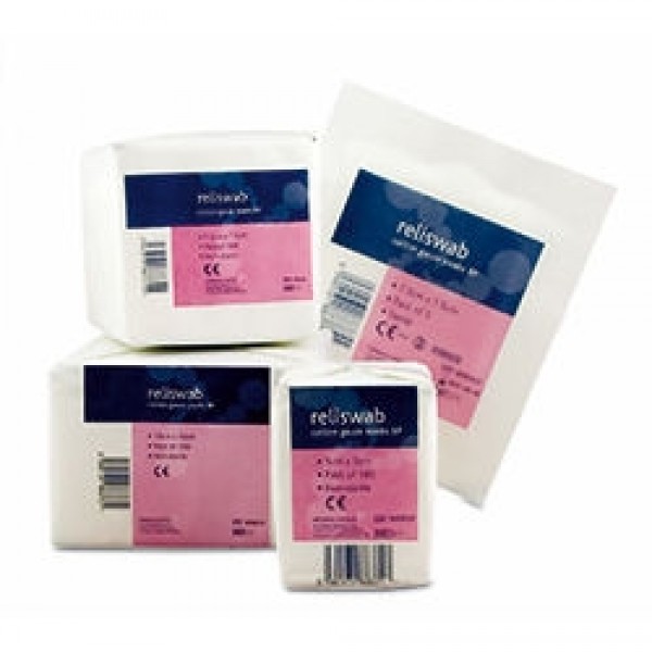 Reliswab Cotton Gauze Swabs BP Sterile 7.5cm x 7.5cm (Pack of 5) (RL375)