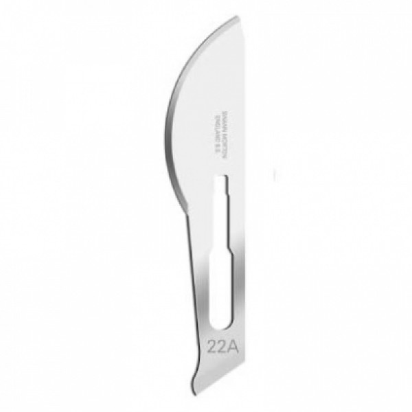 Swann Morton Standard Surgical Blades No.22A, Sterile, Stainless Steel (Pack of 100) (0309)