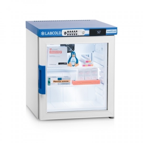 Labcold IntelliCold Glass Door Pharmacy Fridge / Vaccine Refrigerator with Touch Screen and Digital Door Lock (36 Litres) (RLDG0119Diglock)