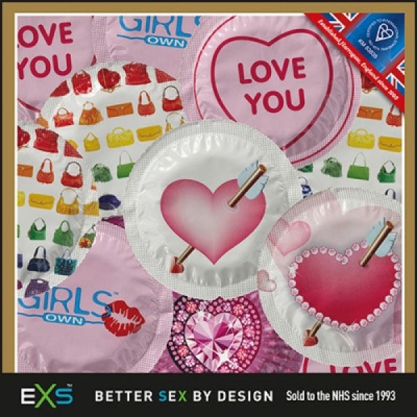 EXS Girls MIx Condoms Bulk Pack of 500 (EXSTHEMEGIRLS500)