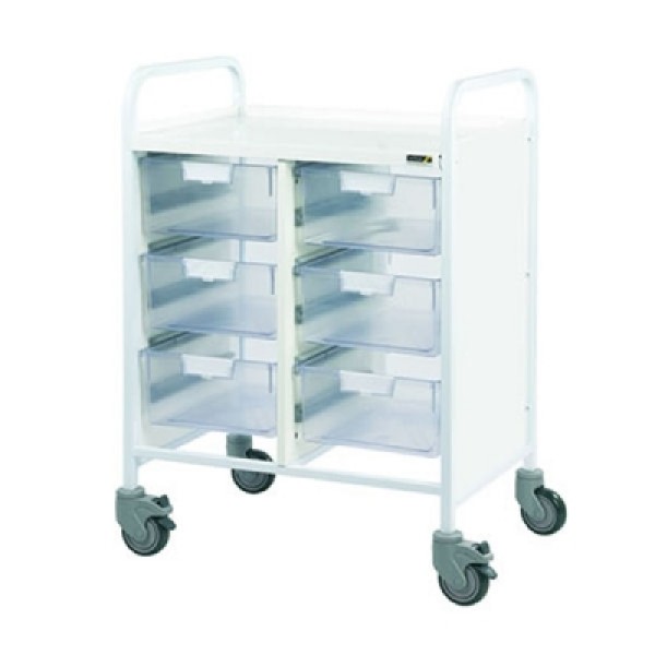 Sunflower Vista 60 Trolley - 6 Double Depth Clear Trays (Sun-MPT62C)