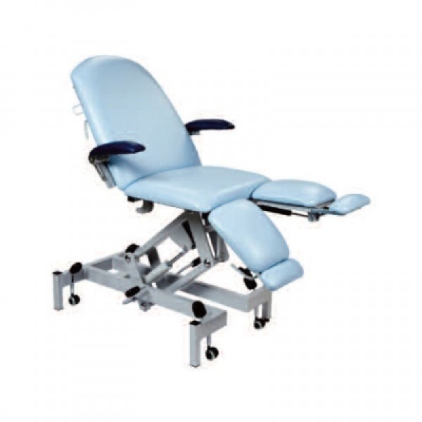 Sunflower Fusion Podiatry Chair Hydraulic Height Adjustment - Gas Assisted Head and Split Adjustable length Foot Section (SUN-FPODH1)