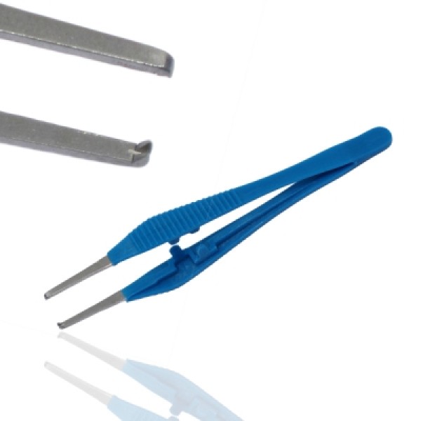 Instramed Sterile Iris Toothed Forceps Plastic Handle 10.5cm (6057)