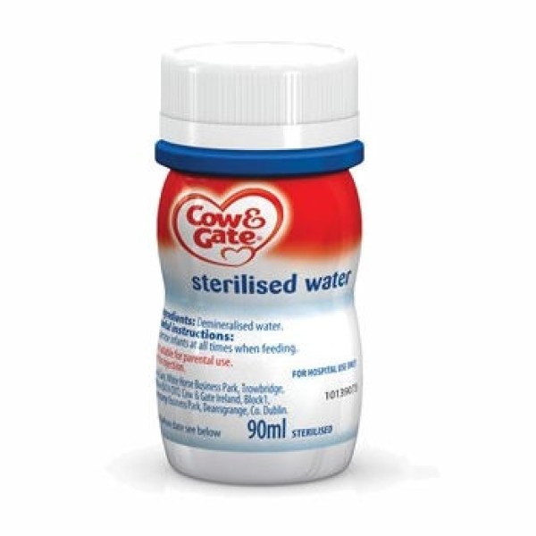 Cow & Gate Water Distilled Sterilised 90ml Bottle (Pack of 24)