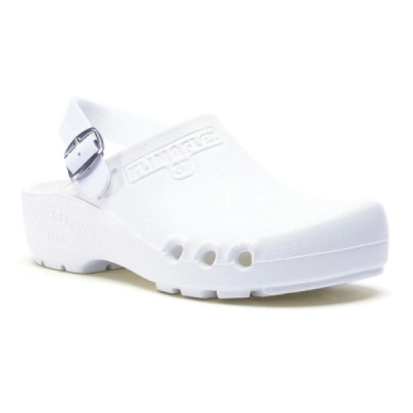 Toffeln Unisex Kilma Flex Clog Side Vents Heel Strap White (0168W)