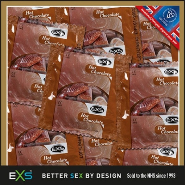 EXS Hot Chocolate Flavour Condoms Bulk Pack of 100 (EXSHOTCHOC100)