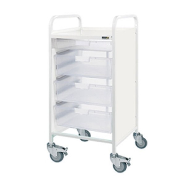 Sunflower Vista 55 Trolley - 1 Single & 3 Double Depth Clear Trays (Sun-MPT57C)