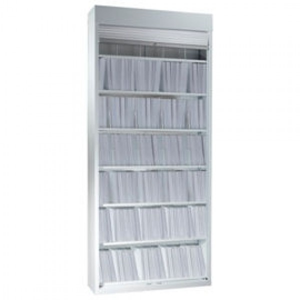 Amerson Super Shallow 7 Shelf Archive Cabinet WIth Tambour Door - FP25 Dental Records (3TAMDENSF)