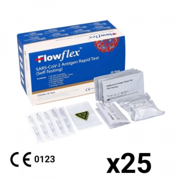 Flowflex Lateral Flow Test SARS-CoV-2 Antigen Rapid Test (Box of 25)