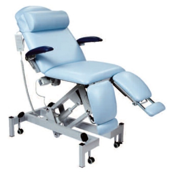 Sunflower Fusion Podiatry Chair Electric Height Adjustment - Gas Assisted Head and Split Adjustable Length Foot Section (SUN-FPODE1)