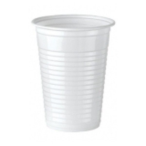 Plastic Drinking Cups White 20cl Disposable (Pack of 100)