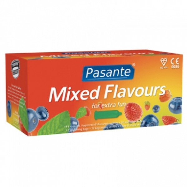 Pasante Mixed Flavours Condoms, Clinic Pack of 144 (C4005)