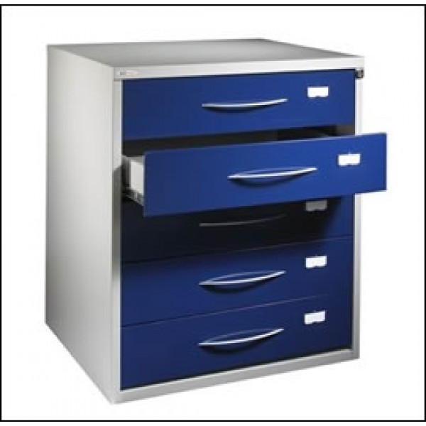 Amerson 5 Drawer Optometry Records Cabinet 6 Inch x 8 Inch (A5) Vertical Cards (354A5V)