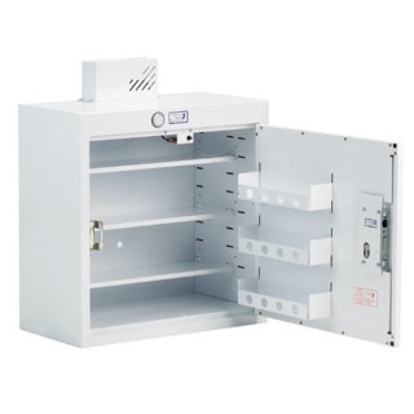 Bristol Maid Drug Cabinet 600 x 300 x 600mm Single Door Light 3 Narrow Shelves & 3 Door Shelves (PC085)