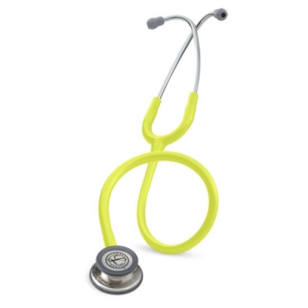 3M Littmann Classic III Monitoring Stethoscope - Standard Finish Chestpiece, Lemon-Lime Tube (5839)