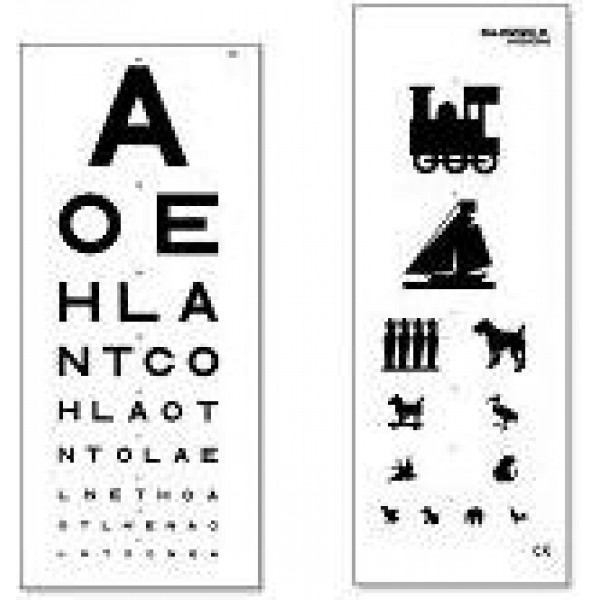AW Eye Test Chart, Double Sided 6 Metre (AW340/6)
