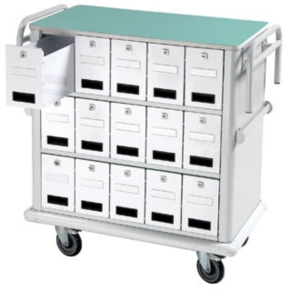 Bristol Maid Distribution Trolley - 15 Lockable Drawers (SA005)