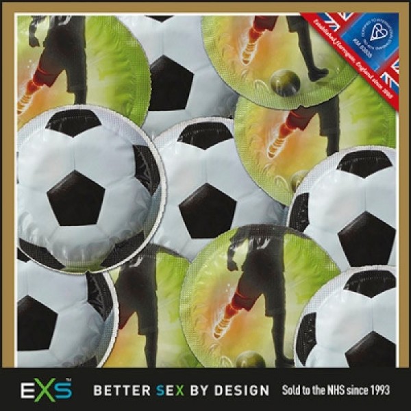 EXS Football Condoms Bulk Pack of 500 (EXSTHEMEFOOT500)
