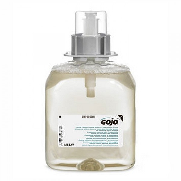 GOJO Mild Foam Hand Wash Fragrance Free 1250ml Cartridge for FMX (5167-03)