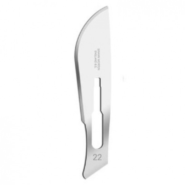 Swann Morton Standard Surgical Blades No.22, Sterile, Stainless Steel (Pack of 100) (0308)