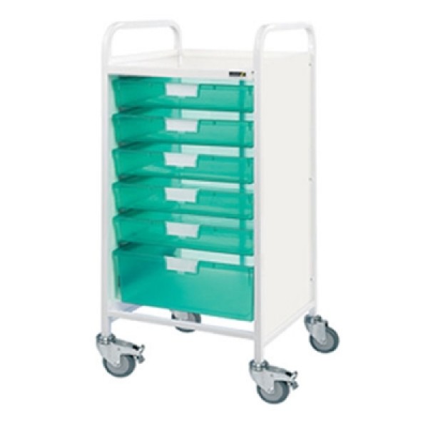 Sunflower Vista 55 Trolley - 3 Single & 2 Double Depth Green Trays (Sun-MPT56G)