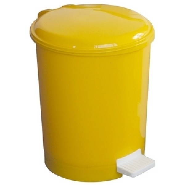 Pedal Bin Yellow 20 Litre (NOT CQC Compliant) (W8186)
