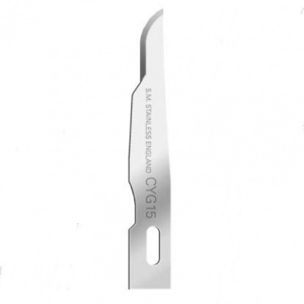 Swann Morton Cygnetic Stainless Steel Blade 15 Sterile (Box of 50) (5305)