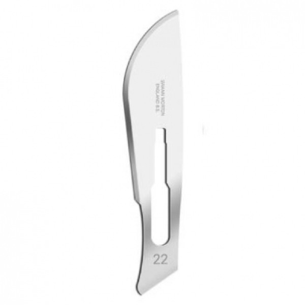 Swann Morton Standard Surgical Blades No.22, Sterile, Carbon Steel (Pack of 100) (0208)