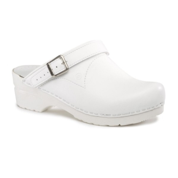 Toffeln FlexiKlog Unisex Flexible Clog with Heel Strap White (0723W)