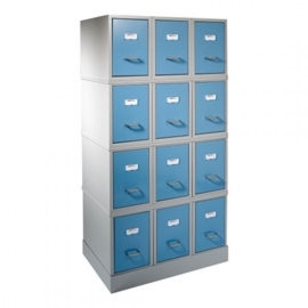 Amerson 12 Drawer Modular Filing Cabinet (3 x 4) For FP25 Dental Records (3M6H103X4) 