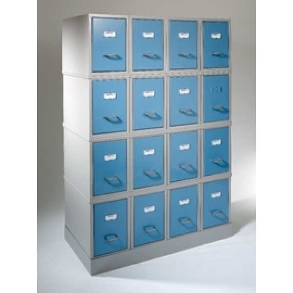 Amerson 16 Drawer Modular Filing Cabinet (4 x 4) For FP25 Dental Records (3M6H104X4) 