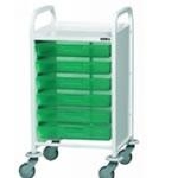 Sunflower Vista 50 Trolley 6 Single Green Trays (Sun-MPT1G)