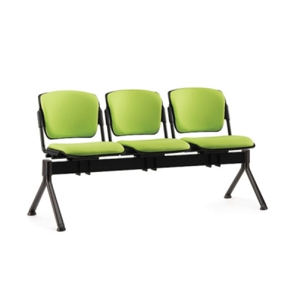 Cava Beam Reception Seating - Free Standing - 3 Upholstered Seats (CA3718)