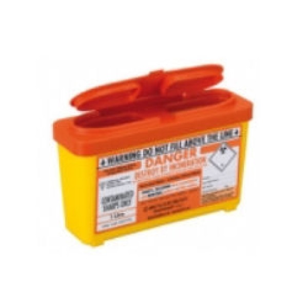 Daniels Sharpsguard Orange 1 Litre Sharps Bin (DD477OL)