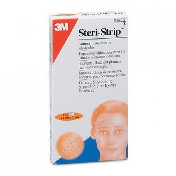 3M Steri-Strip Skin Closure Strips GP40 DT 3mm x 75mm (Box of 12) (025-6768)