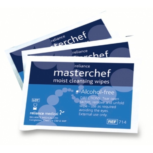 MasterChef Moist Blue Cleansing Wipes (Box of 100) (RL714)