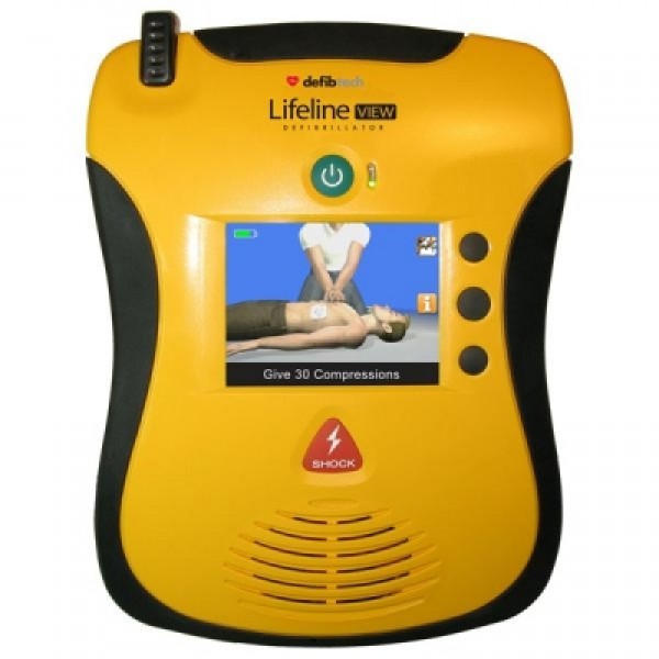 Defibtech Lifeline VIEW Defibrillator with Video Guidance - 4 Year Battery (DCF-E2300)