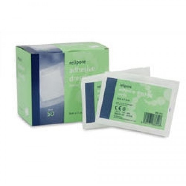 Relipore Adhesive Dressing Sterile 5cm x 7.5cm Box of 50 (RL600)