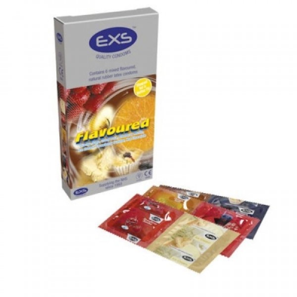 EXS Mixed Flavours Condoms x 6 (Pack of 24) (EXSMIXED-6)