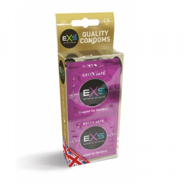 EXS Extra Safe Condoms x 12 (Pack of 6) (EXSEXTRASAFE12)