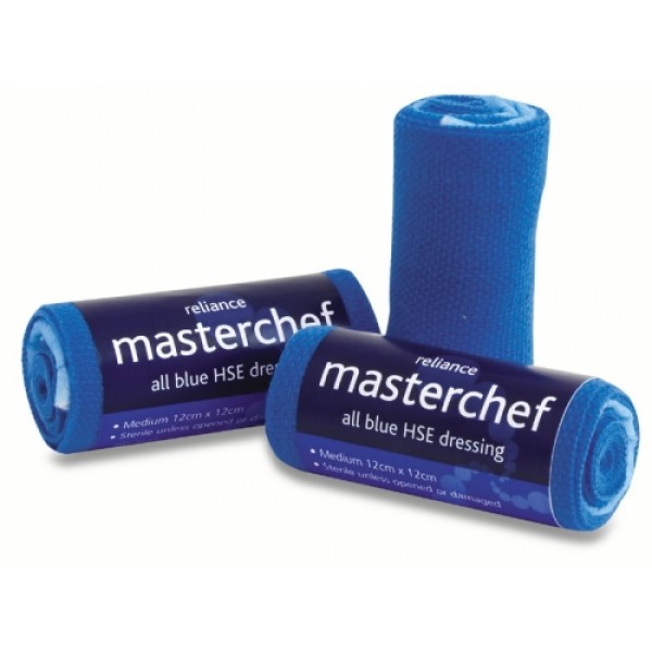 MasterChef Blue HSE Dressing Medium, Sterile 12cm x 12cm (RL942)