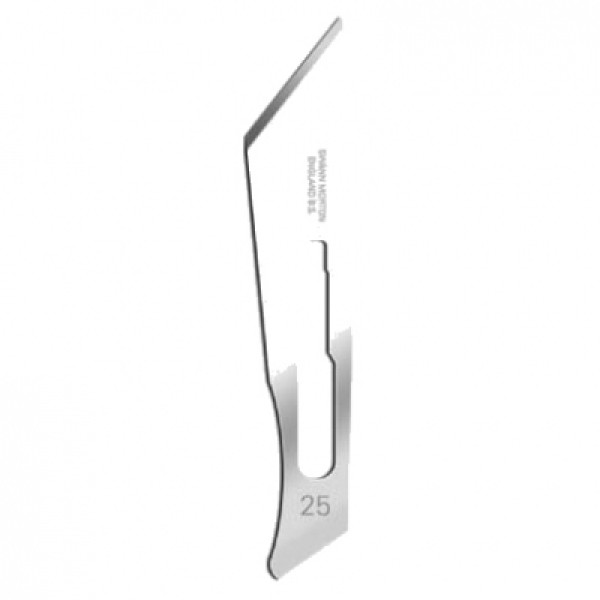 Swann Morton Standard Surgical Blades No.25, Sterile, Stainless Steel (Pack of 100) (0312)