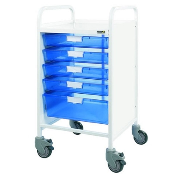 Sunflower Vista 50 Trolley 4 Single & 1 Double Blue Trays (Sun-MPT2B)