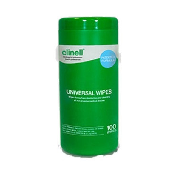 Clinell Universal Disinfection Wipes In Tub (Tub of 100) (CWTUB100)