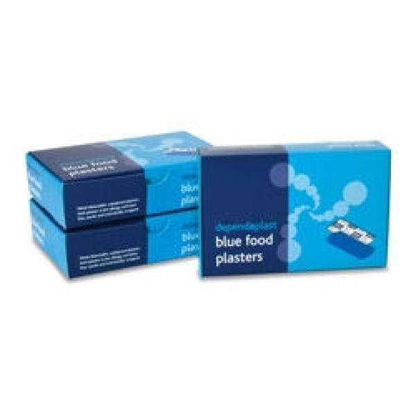 Dependaplast Blue Food Area Plasters Sterile 4cm x 2cm (Box of 100) (RL448)