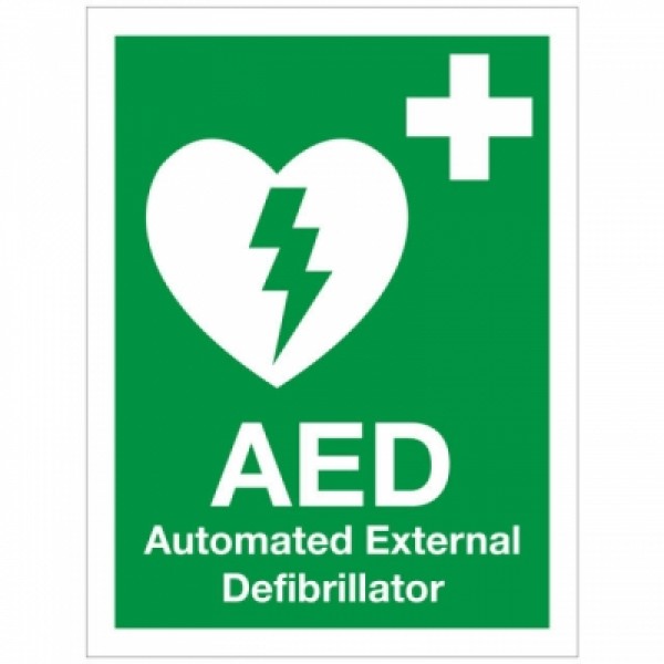 Reliance Sign AED / Defibrillator Vinyl 200 x 150mm (RL4882)