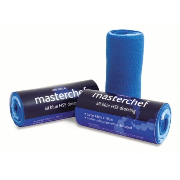 MasterChef Blue HSE Dressing Large, Sterile 18cm x 18cm (RL943)