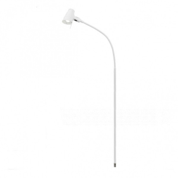 Provita 10w Series 4 Halogen Reading Lamp in White Flexible Arm Long Version (L400035A)