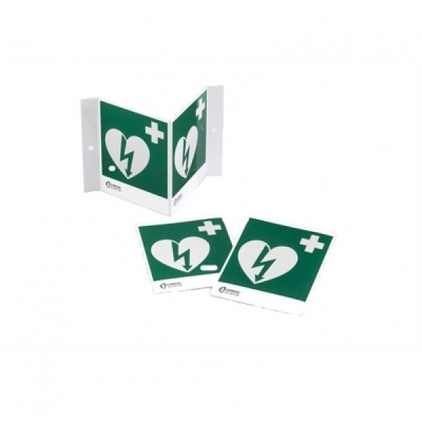 Cardiac Science AED Defibrillator Wall Sign Kit (168-6002-002)